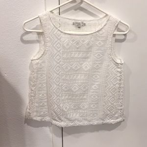 Madewell woven blouse w geometric and flower print